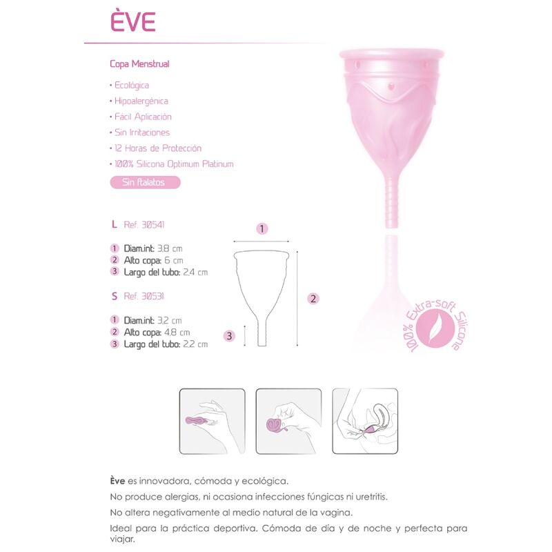 FEMINTIMATE - COPA MENSTRUAL DE SILICONA EVE - TALLA L