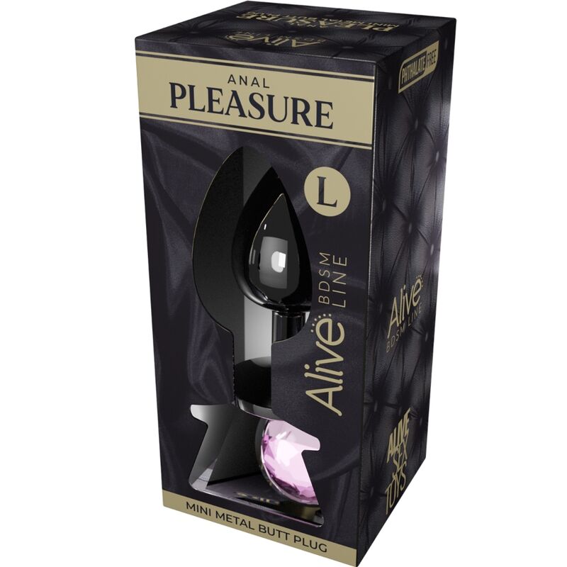 ALIVE - MINI PLUG DE PLAISIR ANAL MÉTAL ROSE TAILLE L