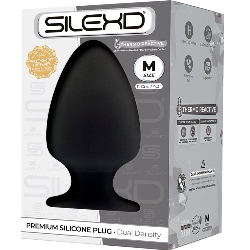 SILEXD - PLUG ANAL MODÈLE 1 PREMIUM SILEXPAN SILICONE PREMIUM THERMOREACTIF TAILLE M