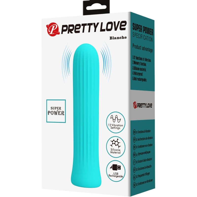 PRETTY LOVE - BLANCHE VIBRATEUR STIMULATEUR BLEU