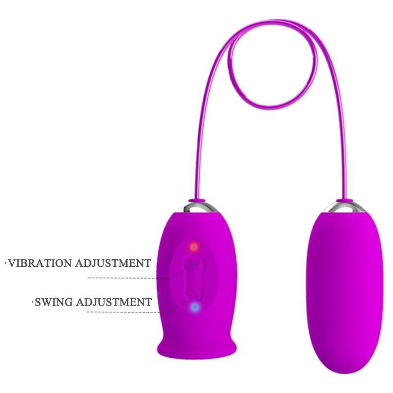 PRETTY LOVE - VIBRATEUR RECHARGEABLE DAISY DUAL EGG VIOLET