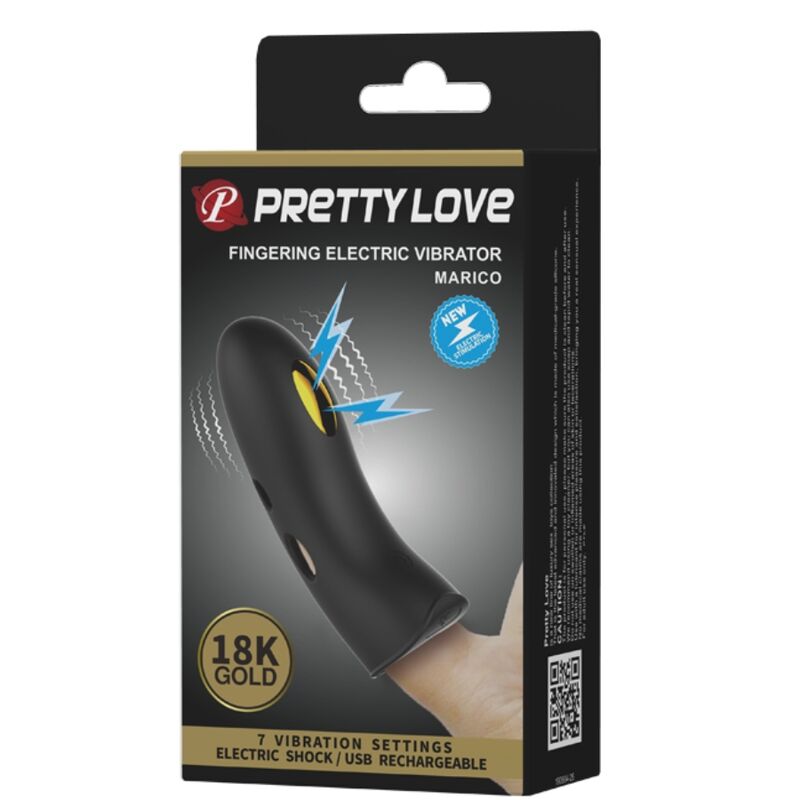 PRETTY LOVE - COUVRE-DOIGTS ÉLECTRO-STIMULATEUR MARICO NOIR