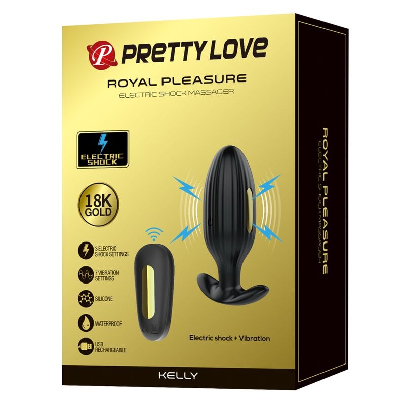 PRETTY LOVE - VIBRATEUR ANAL RECHARGEABLE KELLY PLUG NOIR