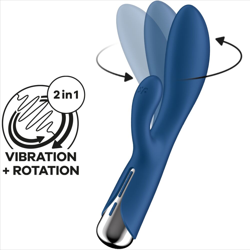 SATISFYER - SPINNING RABBIT 1 CLITORIS ET STIMULATION DU POINT G ROUGE