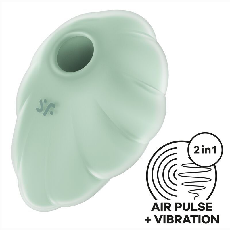 SATISFYER - VIBRATEUR CLOUD DANCER VERT AIR PULSE