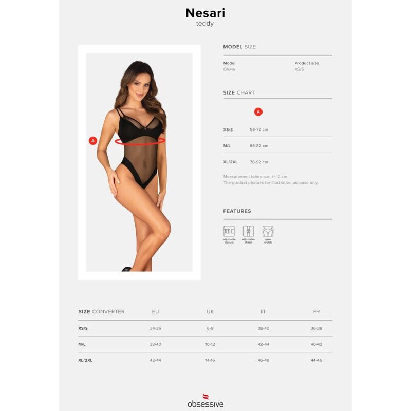 OBSESSIVE - NESARI TEDDY SANS CROCHET XS/S