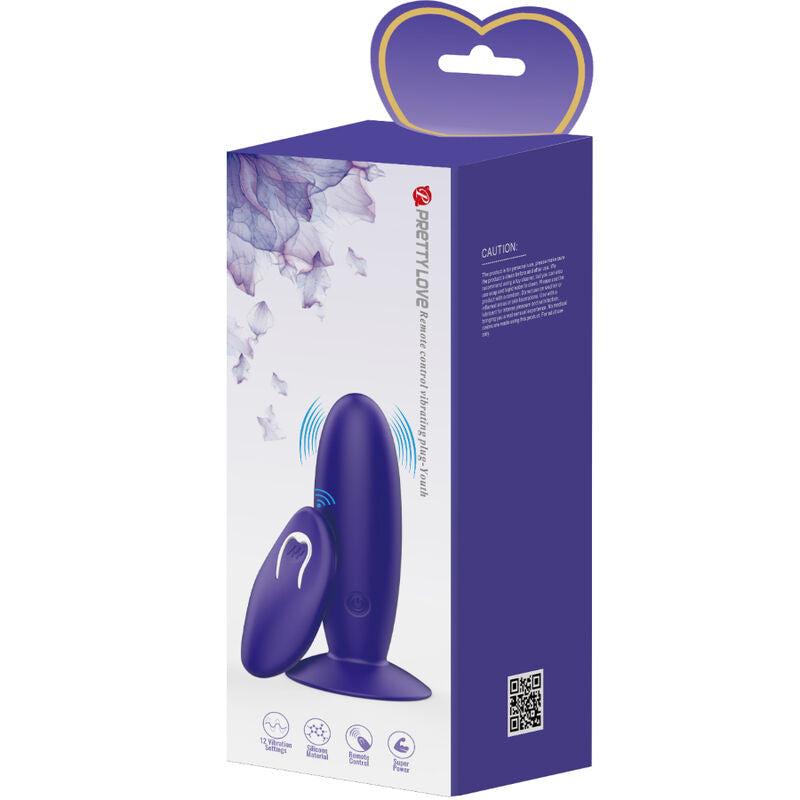 PRETTY LOVE - VIBRATEUR ANAL YOUTH PLUG TÉLÉCOMMANDE VIOLET