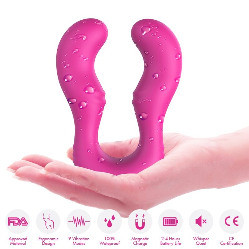 ARMONY - VIBRATEUR SERAPH DOUBLE TÉLÉCOMMANDE FUCHSIA