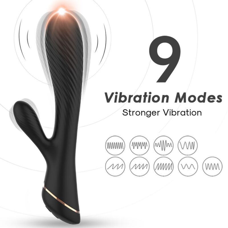 ARMONY - VIBRATEUR LAPIN SILICONE NOIR