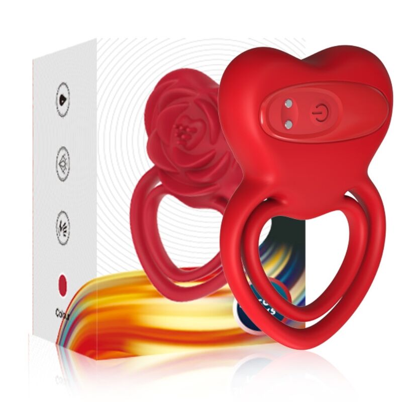 ARMONY - ANNEAU VIBRATEUR COEUR ROUGE