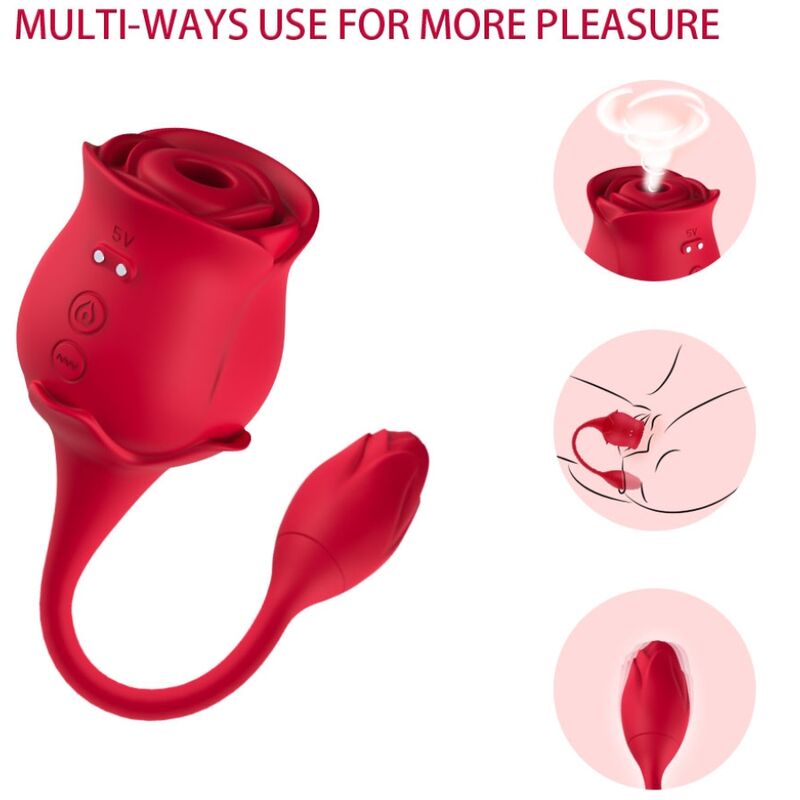 ARMONY - VIBRATEUR DE CLIT PINK LICKING &amp; VIBRATEUR ROUGE