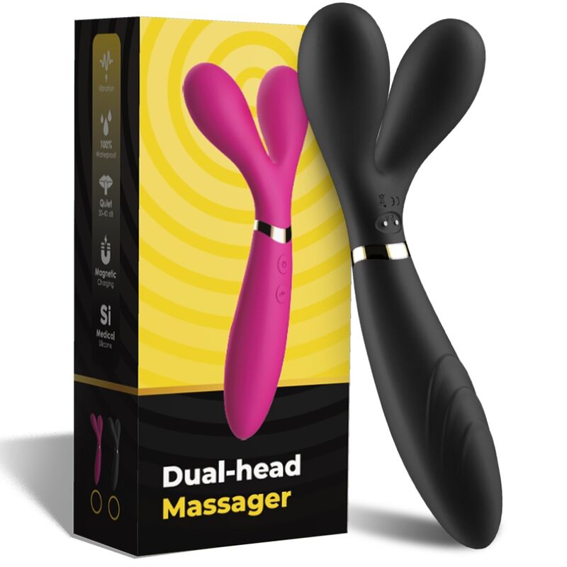 ARMONY - Y-WAND MASSAGE &amp; VIBRATEUR DOUBLE TÊTE NOIR