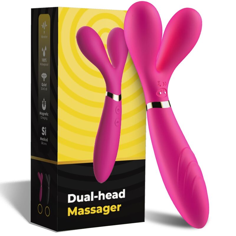 ARMONY - Y-WAND MASSAGE & VIBRATEUR DOUBLE TÊTE FUCHSIA