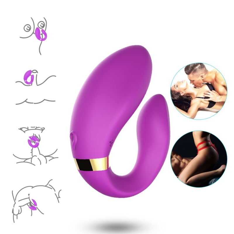 ARMONY - VIBRATEUR CROISSANT POUR COUPLES TÉLÉCOMMANDE VIOLET