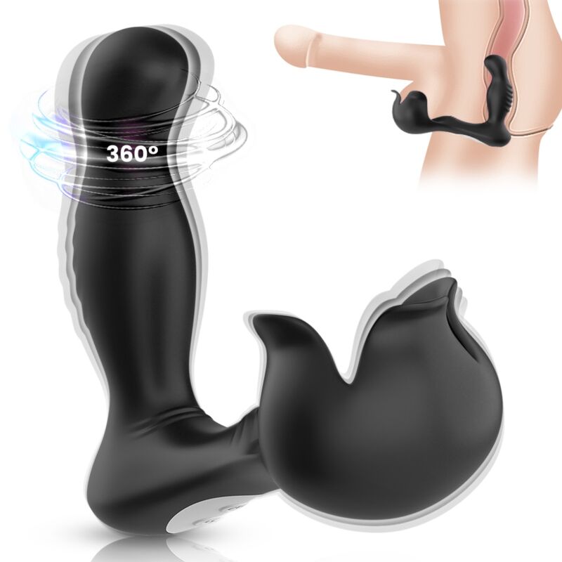 ARMONY - VIBRATEUR SURROUND ANAL & STIMULATEUR TESTICULOS TÉLÉCOMMANDE NOIR