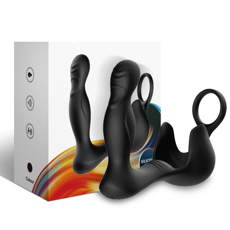 ARMONY - VIBRATEUR SURROUND ANAL & STIMULATEUR TESTICULOS & ANNEAU TÉLÉCOMMANDE NOIR