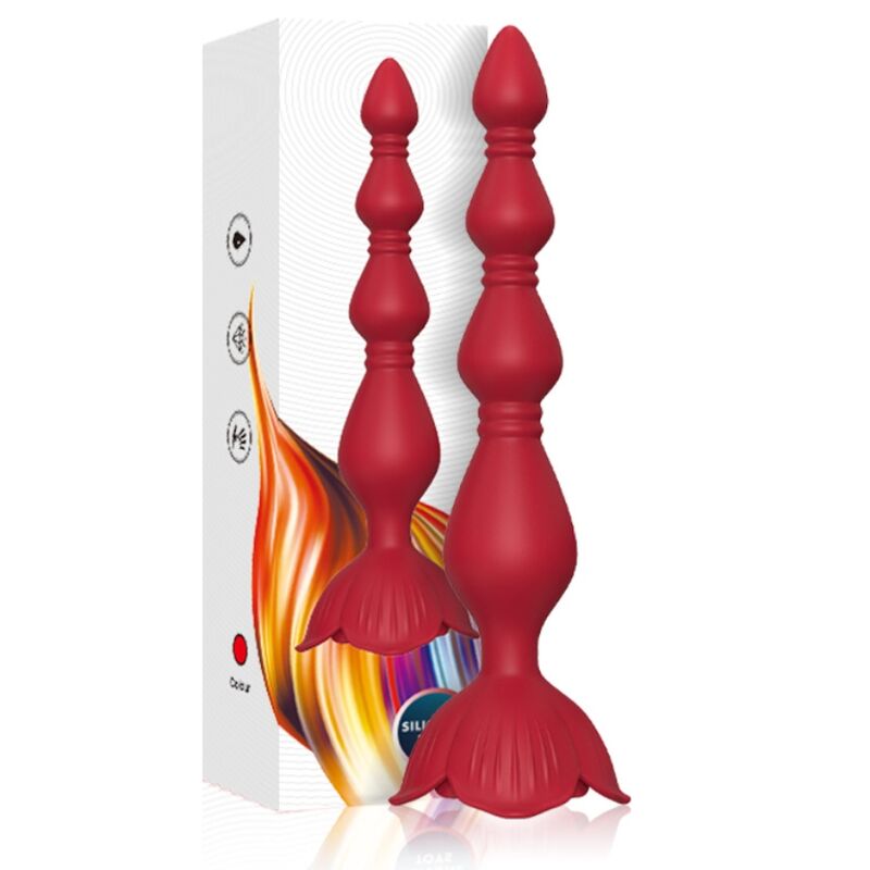 ARMONY - VIBRATEUR ROSE PAGODE &amp; PLUG ANAL ROUGE