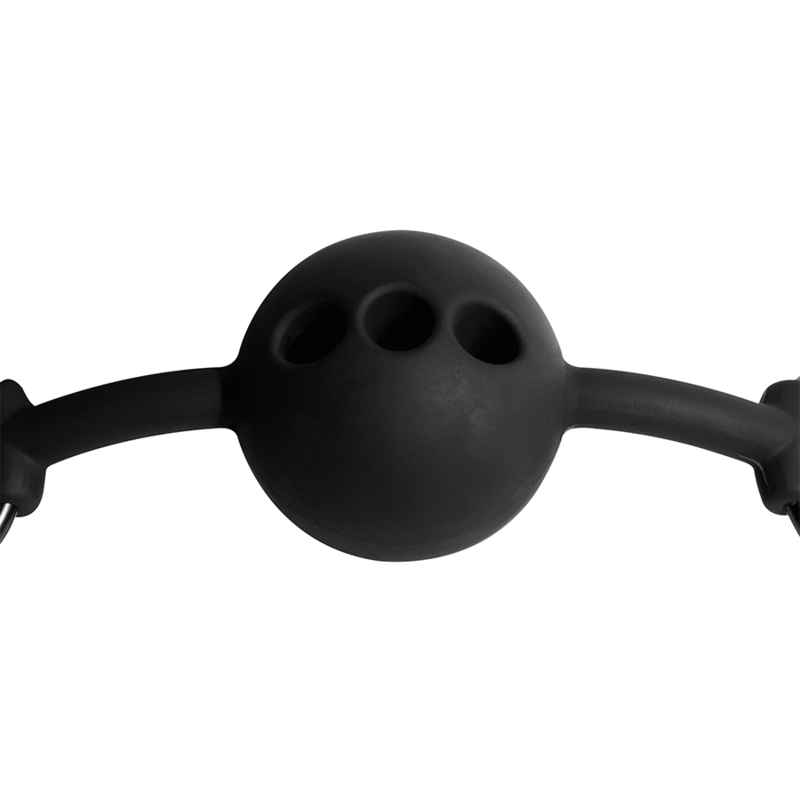 BONDAGE SOUMIS FÉTICHE - BÂILLON À BOULE EN SILICONE RESPIRANT