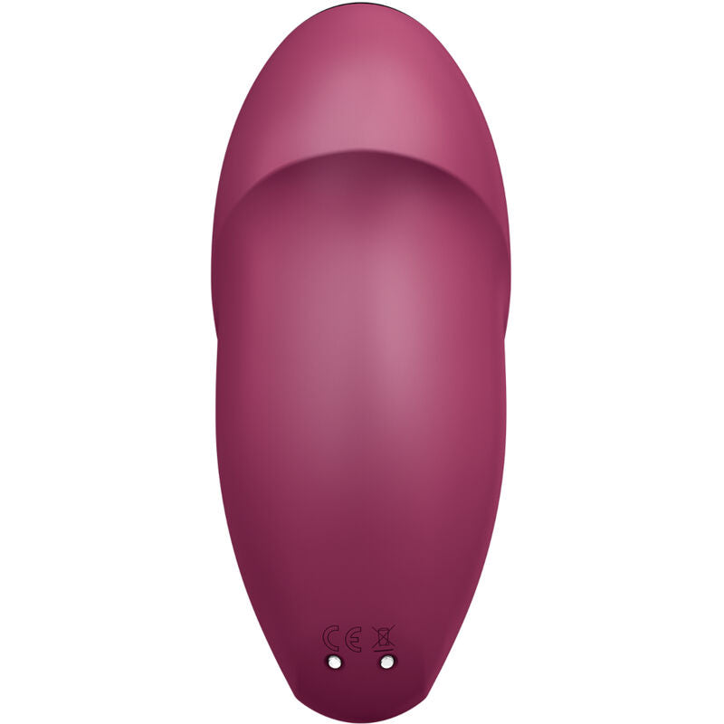 SATISFYER - TAP & CLIMAX 1 VIBRATEUR LAY-ON ROUGE