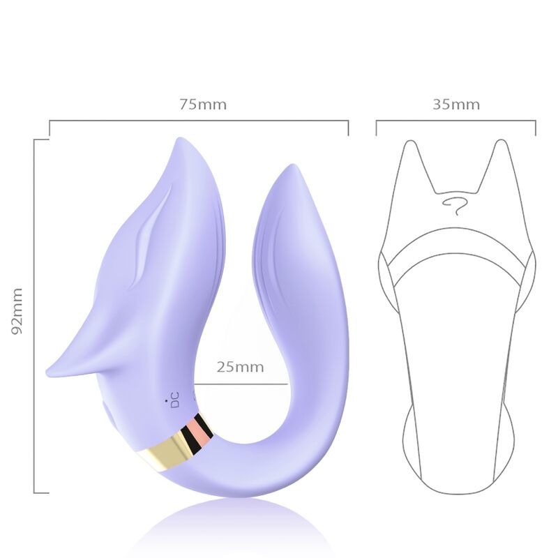 ARMONY - VIBRATEUR FOX POUR COUPLES TÉLÉCOMMANDE VIOLET