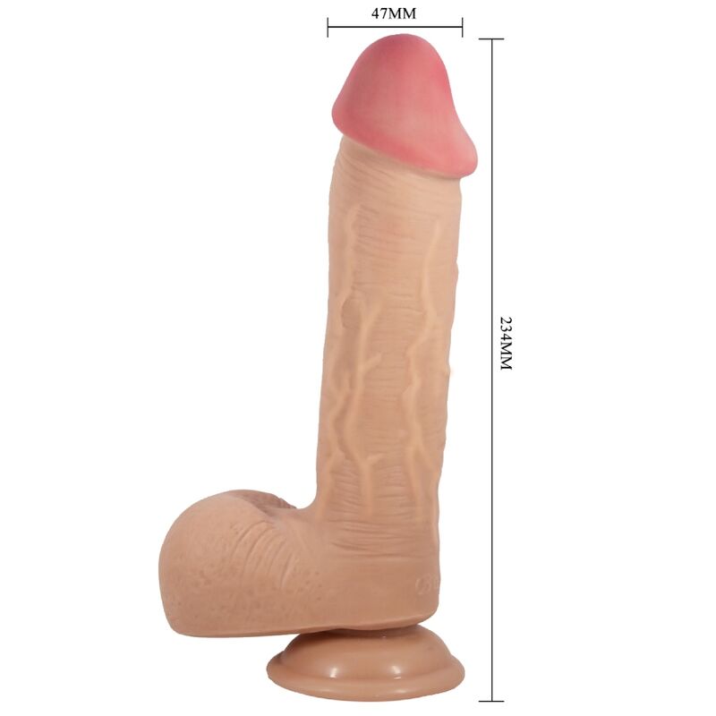 PRETTY LOVE - SÉRIE SLIDING SKIN GODE RÉALISTE AVEC VENTOUSE SLIDING SKIN FLESH 23,4 CM