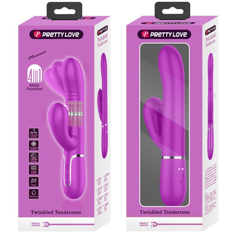 PRETTY LOVE - VIBRATEUR MULTIFONCTION POINT G FUCHSIA