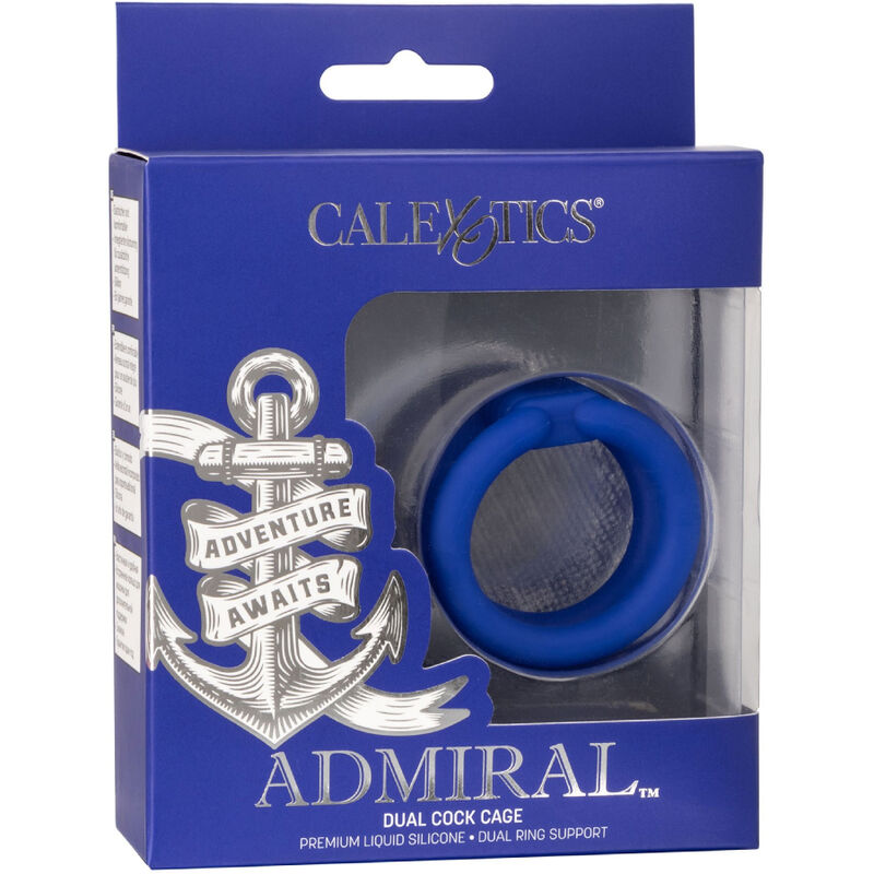 CALEXOTICS - CAGE AMIRAL DOUBLE COCK BLEU