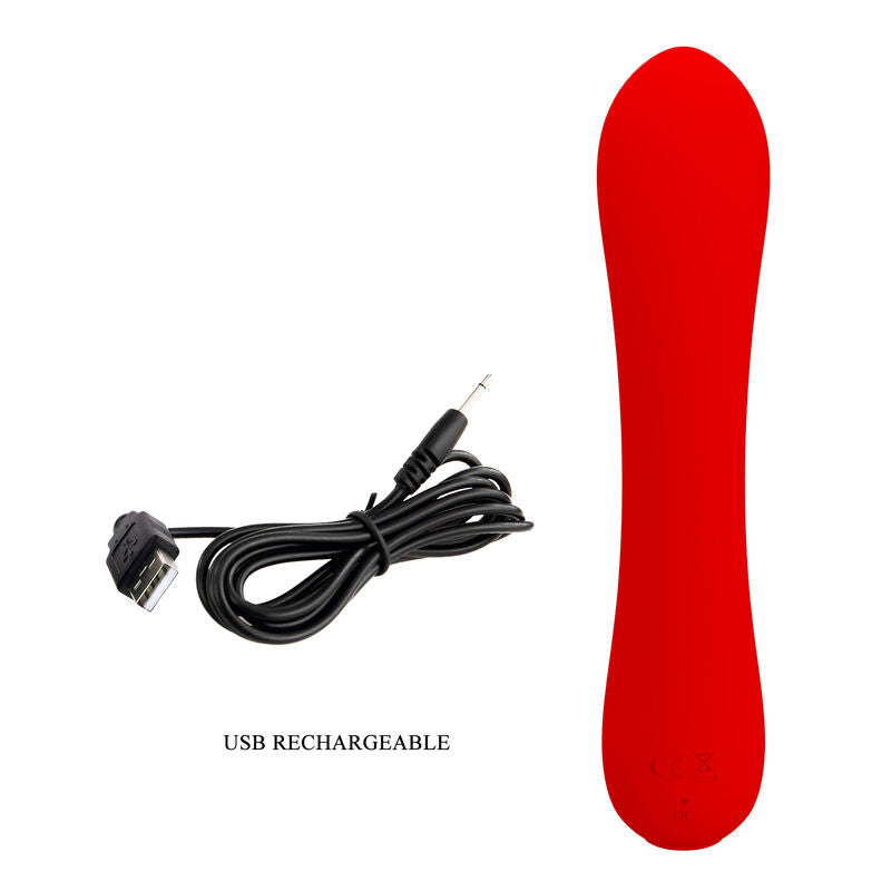 PRETTY LOVE - VIBRATEUR RECHARGEABLE PRESCOTT ROUGE