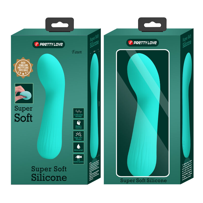 PRETTY LOVE - VIBRATEUR RECHARGEABLE FAUN VERT AQUA