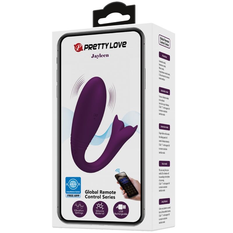 PRETTY LOVE - JAYLEEN VIBRADOR APP CONTROL REMOTO MORADO