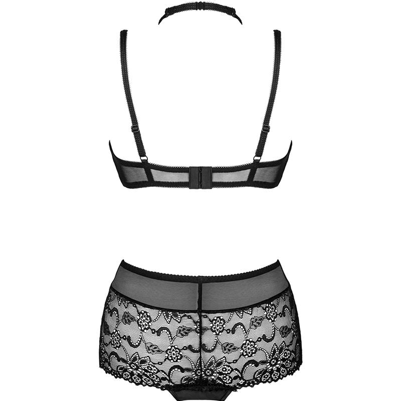 LIVCO CORSETTI FASHION - LINERA POUR LES SENS COLLECTION SOUTIEN-GORGE + CULOTTE NOIR