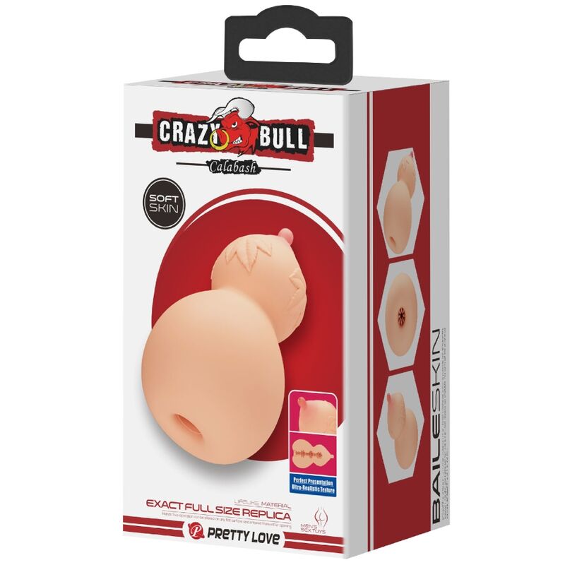 CRAZY BULL - MASTUBADOR EN FORME DE POITRINE CALEBASSE