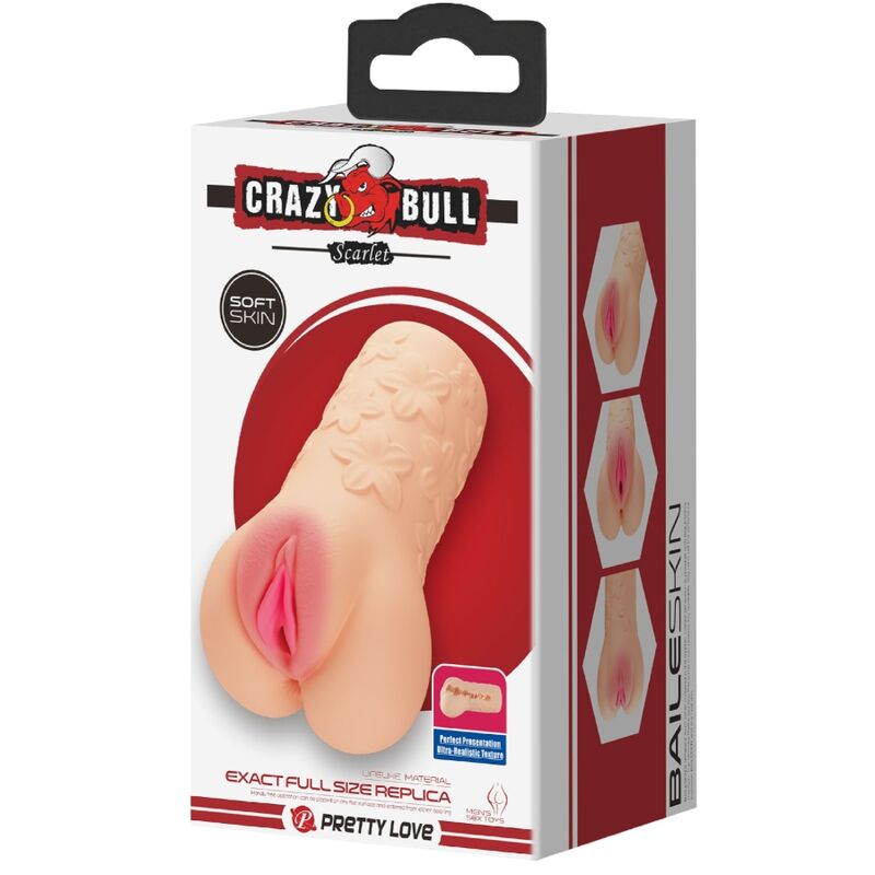 CRAZY BULL - MASTUBADOR ÉCARLATE EN FORME DE VAGIN