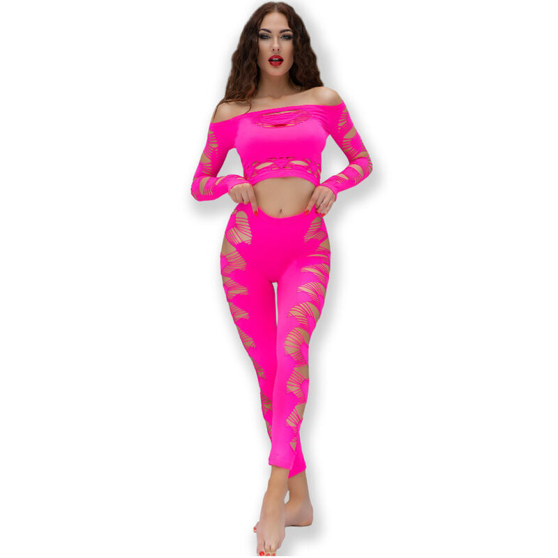 CHILIROSE - CR 4632 HAUT & PANTALON FUCHSIA S/L