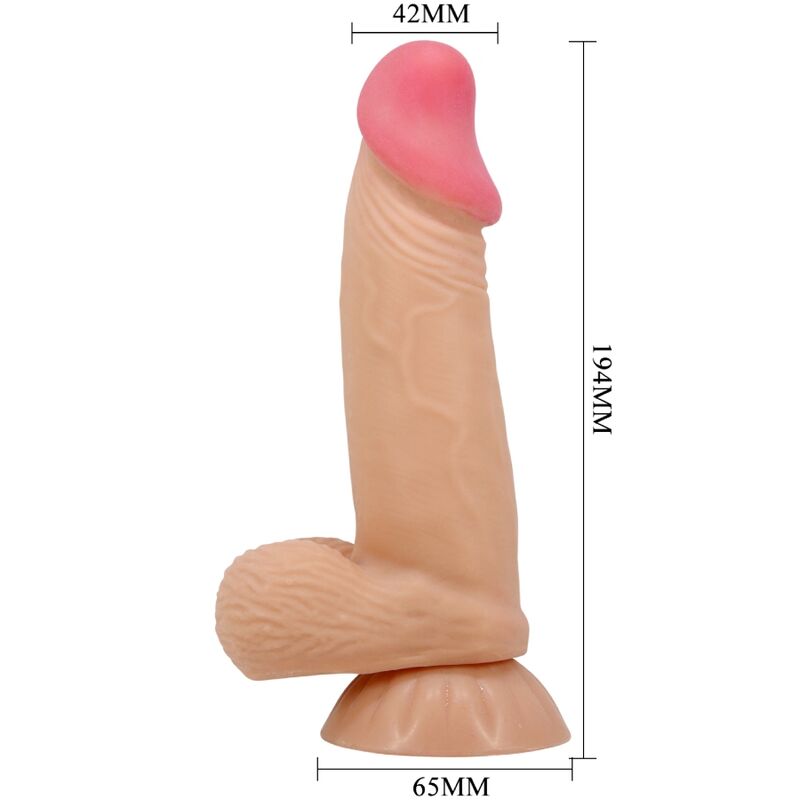 PRETTY LOVE - GODE RÉALISTE SÉRIE SLIDING SKIN AVEC VENTOUSE SLIDING SKIN 19,4 CM