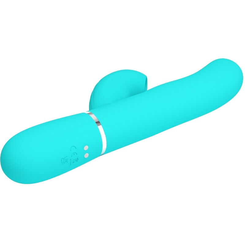 PRETTY LOVE - PERLITA VIBRATEUR MULTIFONCTION 3 EN 1 POINT G VERT AQUA