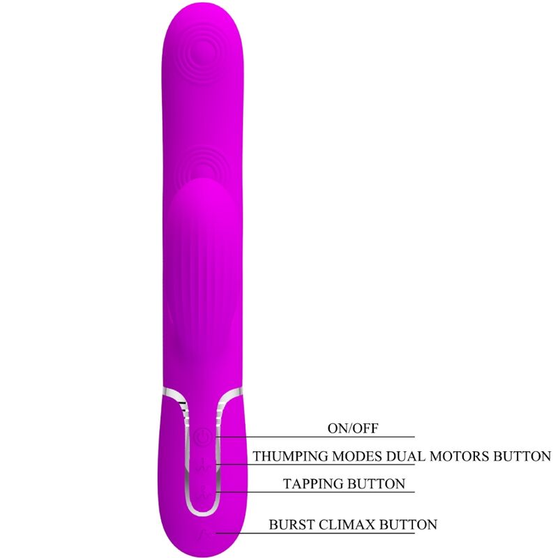 PRETTY LOVE - VIBRATEUR POINT G MULTIFONCTION 3 EN 1 PERLITA VIOLET