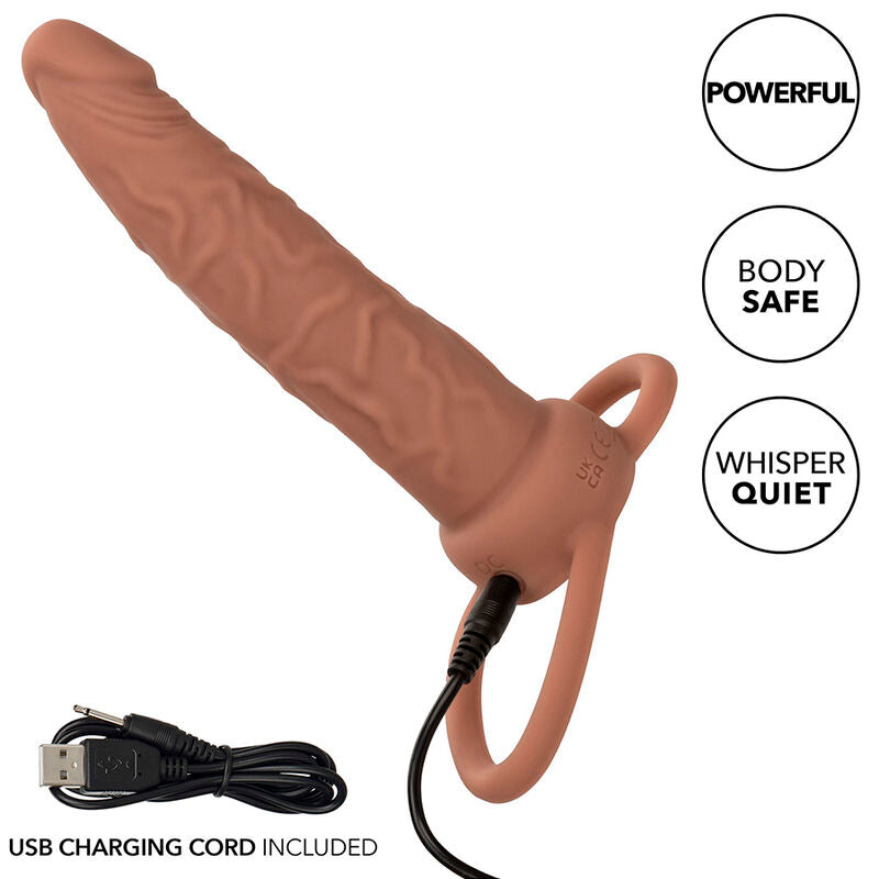 CALEXOTICS - PERFORMANCE MAXX RECHARGEABLE DOUBLE PÉNÉTRATEUR PEAU BRUN