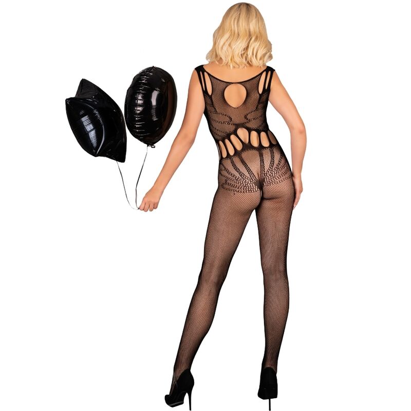 LIVCO CORSETTI FASHION - BODYSTOCKING AMAHIL SANS CROTCHLESS NOIR TAILLE UNIQUE