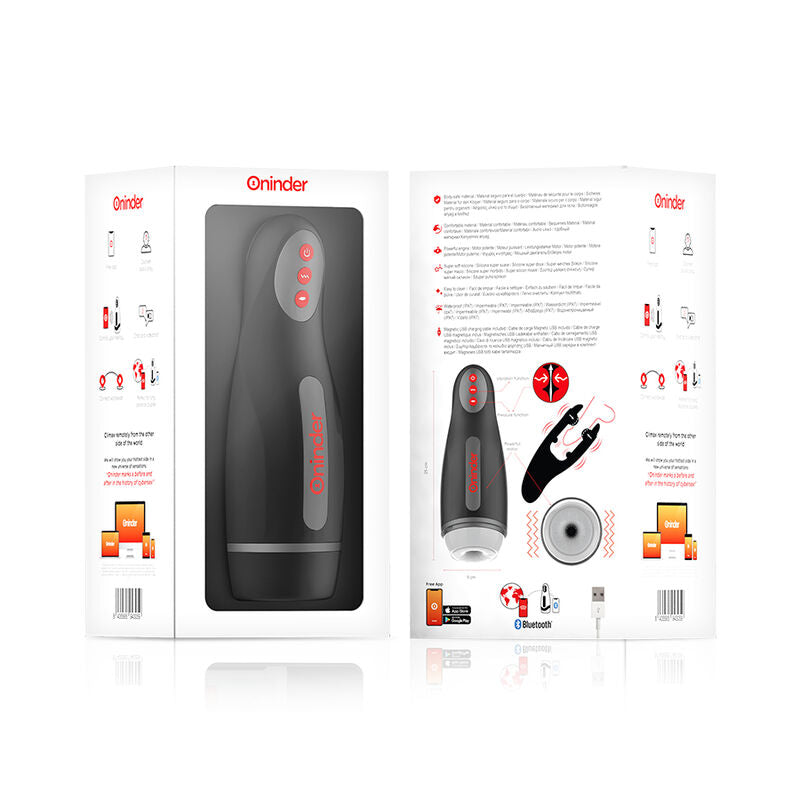 ONINDER - MASTURBATEUR MASCULIN RECHARGEABLE SEOUL 10 VITESSES - APPLICATION GRATUITE