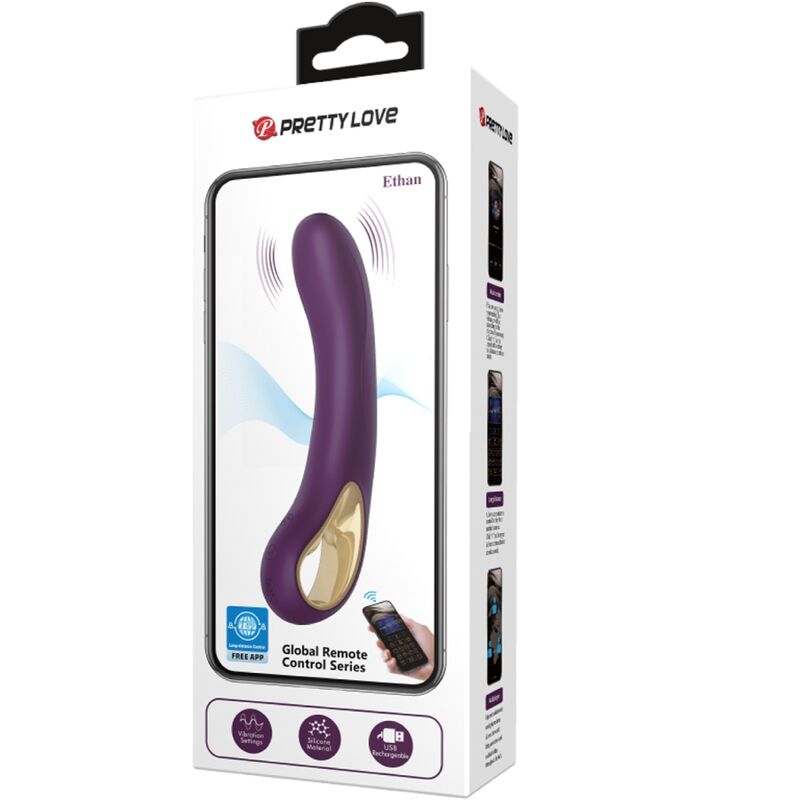 PRETTY LOVE - ETHAN VIBRATEUR RECHARGEABLE VIOLET