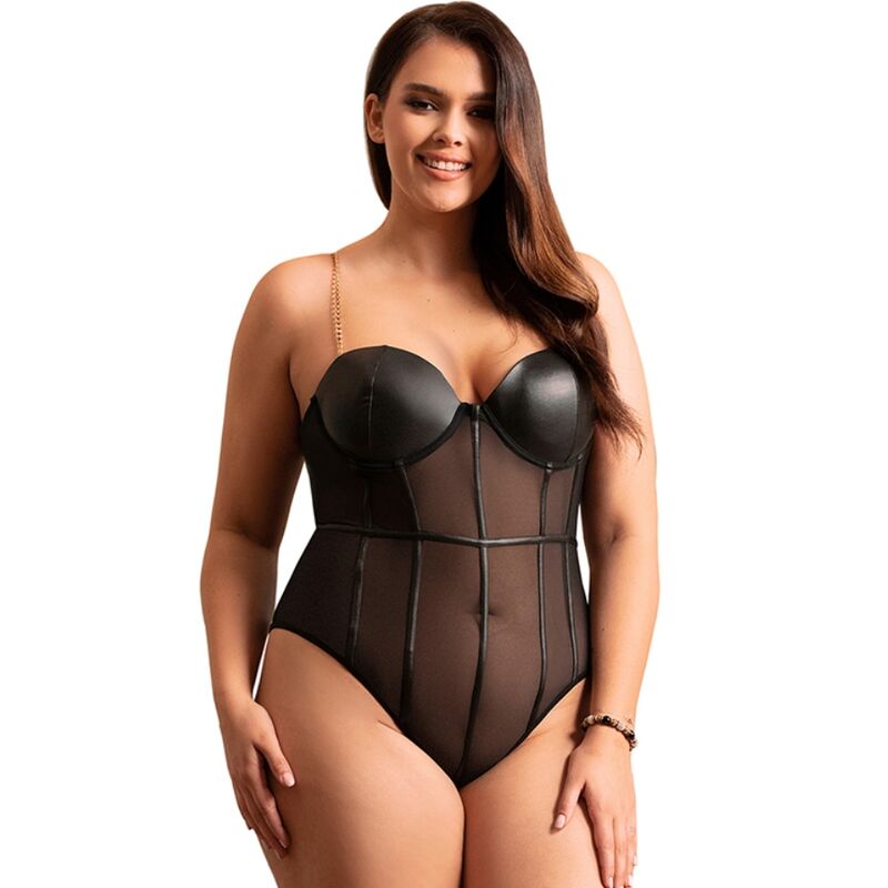 SUBBLIME - BODY NOIR  BRETELLES CHAÎNE S/M