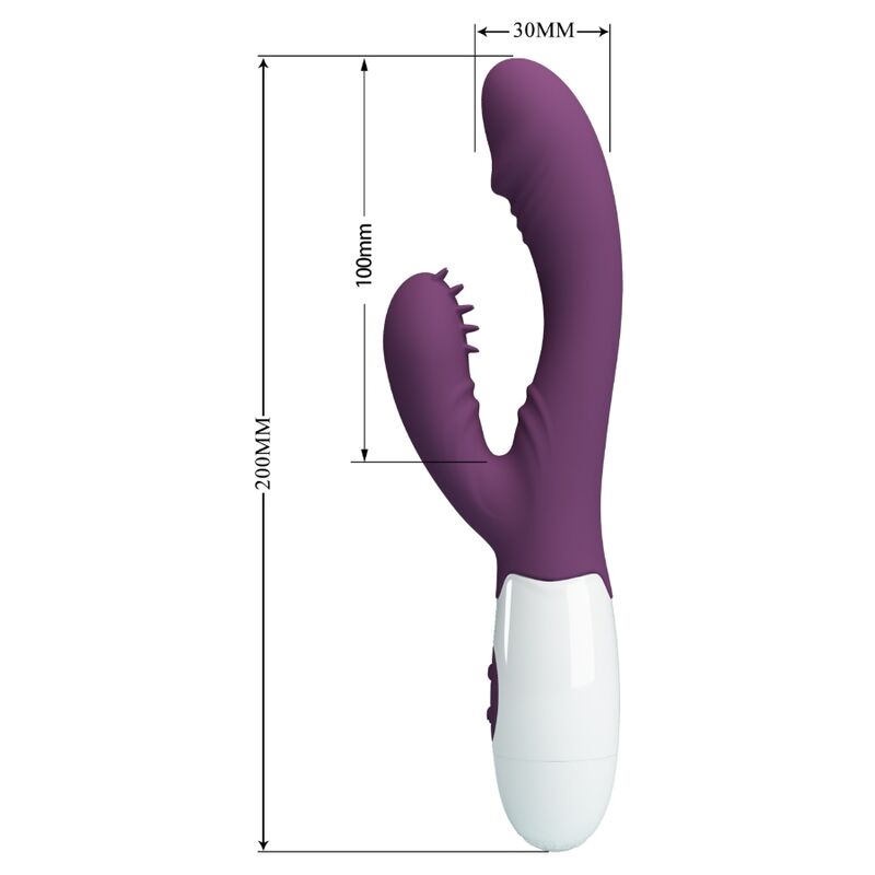 PRETTY LOVE - BUTTERFLY KISS VIBRATEUR RABBIT ET STIMULATEUR DE POINT G VIOLET