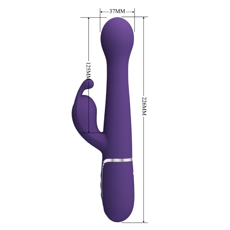 PRETTY LOVE - DEJON VIBRATEUR RABBIT 3 EN 1 MULTIFONCTION VIOLET