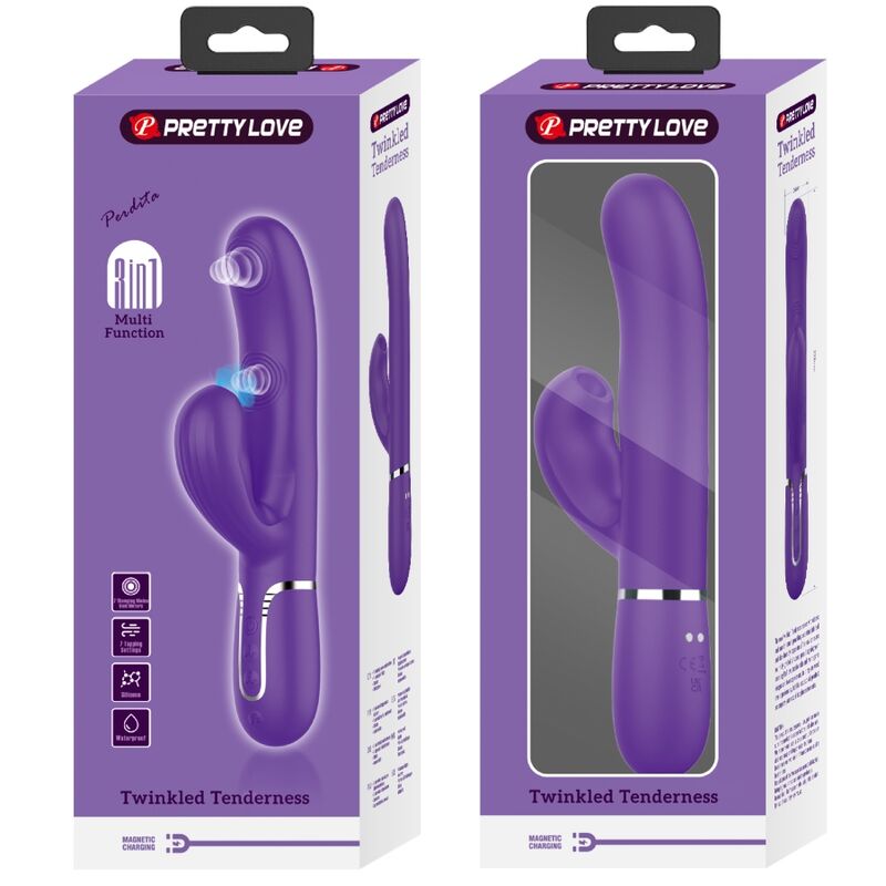 PRETTY LOVE - PERLITA VIBRATEUR G-SPOT 3 EN 1 MULTIFONCTION VIOLET