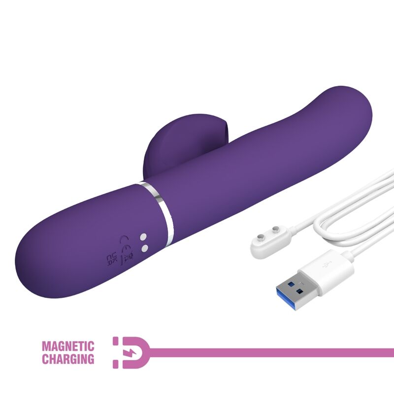 PRETTY LOVE - PERLITA VIBRATEUR G-SPOT 3 EN 1 MULTIFONCTION VIOLET