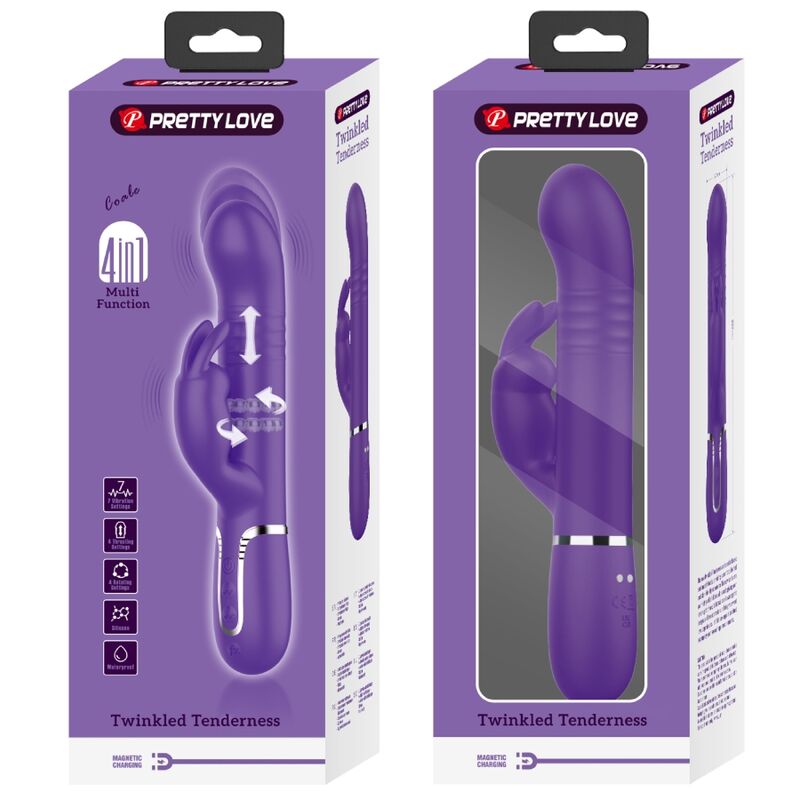 PRETTY LOVE - COALE VIBRATEUR RABBIT 4 EN 1 VIOLET