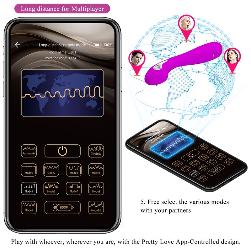 PRETTY LOVE - HECTOR ELECTROSHOCK VIBRATOR APPLICATION GRATUITE VIOLET