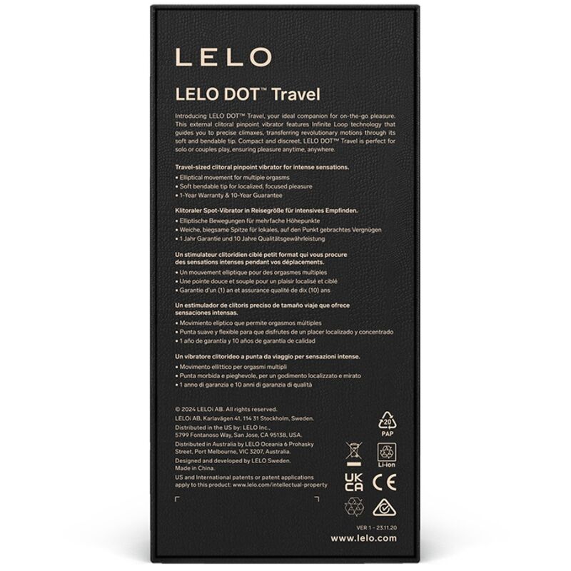 LELO - DOT TRAVEL STIMULATEUR DE CLITORIS ROSE