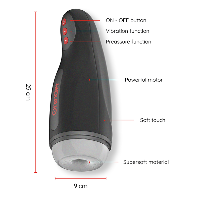 ONINDER - MASTURBATEUR MASCULIN RECHARGEABLE SEOUL 10 VITESSES - APPLICATION GRATUITE